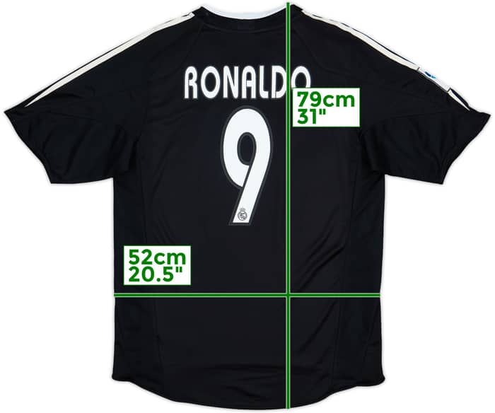 2004-05 Real Madrid Away Shirt Ronaldo #9 - 8/10 - (M)