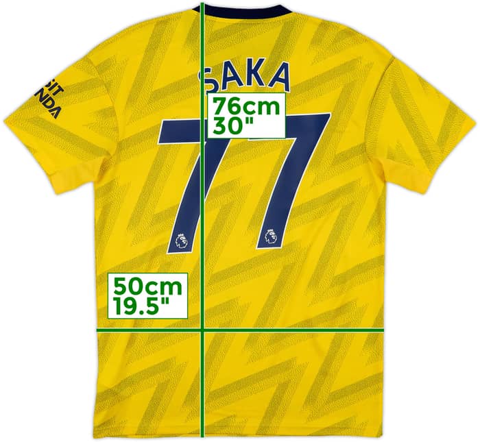 2019-20 Arsenal Away Shirt Saka #77 - 8/10 - (M)