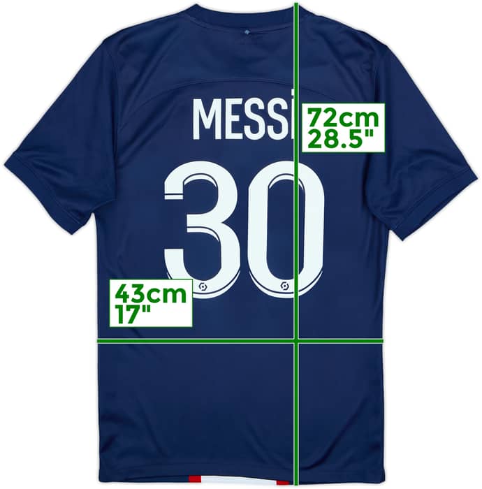 2022-23 Paris Saint-Germain Home Shirt Messi #30 - 6/10 - (S)