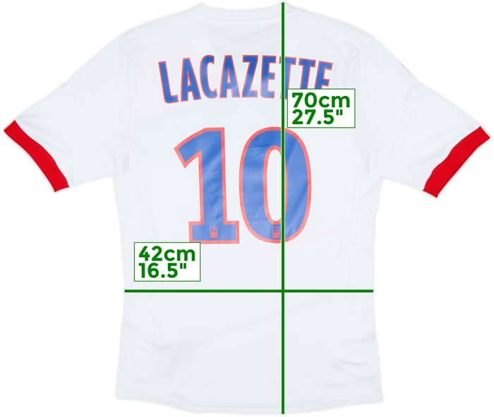 2012-13 Lyon Home Shirt Lacazette #10 - 6/10 - (S)