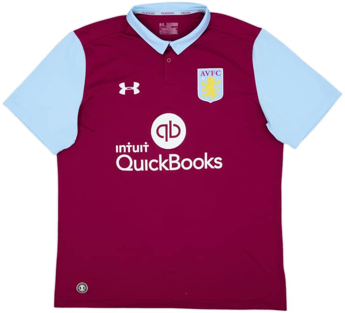 2016-17 Aston Villa Home Shirt - 8/10 - (XL)