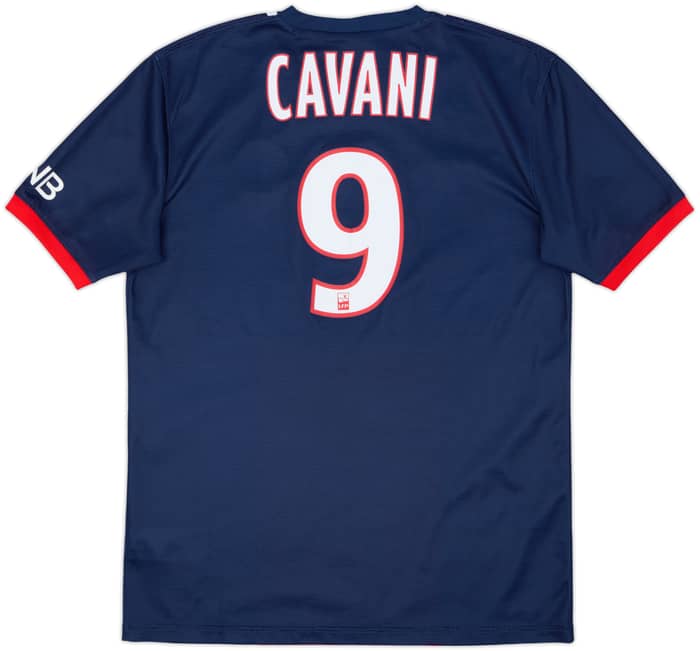 2013-14 Paris Saint-Germain Home Shirt Cavani #9 - 8/10 - (M)