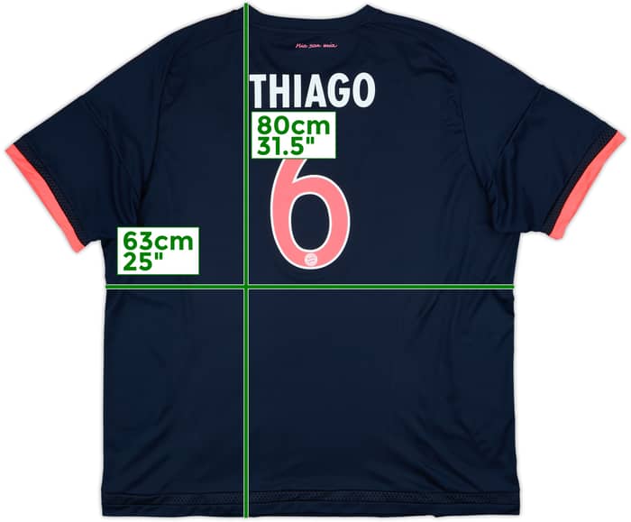 2015-16 Bayern Munich Third Shirt Thiago #6 - 9/10 - (XXL)
