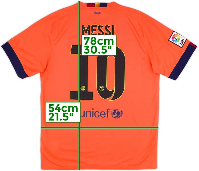 2014-15 Barcelona Away Shirt Messi #10 - 9/10 - (L)