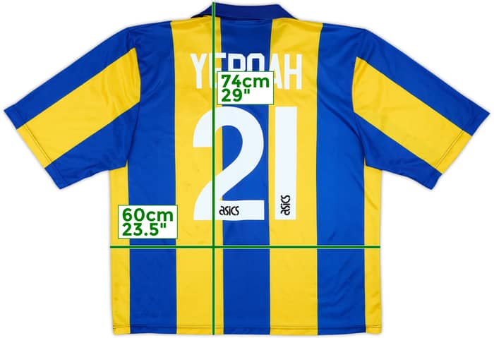 1993-95 Leeds United Away Shirt Yeboah #21 - 5/10 - (XL)