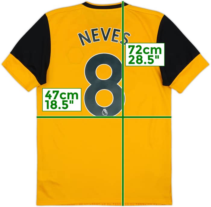 2020-21 Wolves Home Shirt Neves #8 - 8/10 - (S)