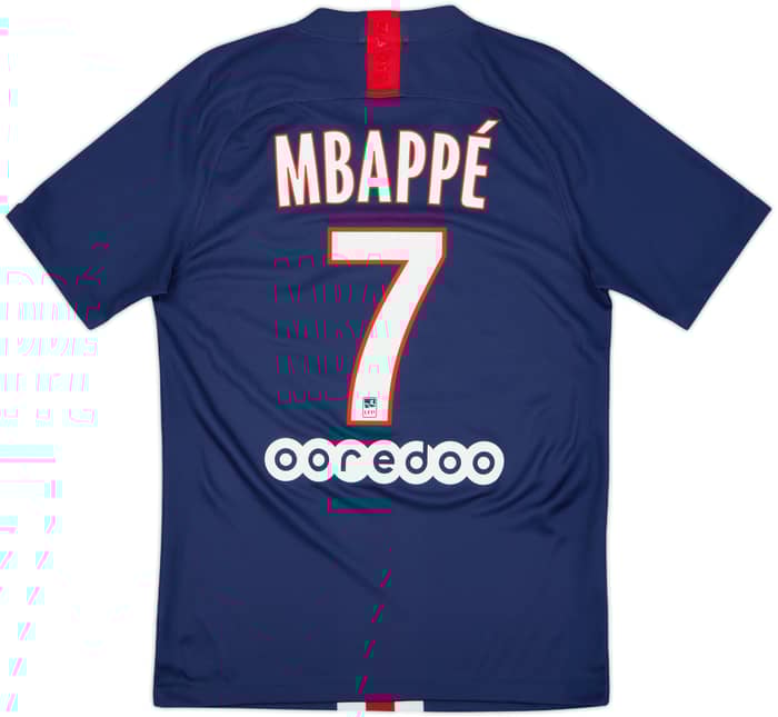 2019-20 Paris Saint-Germain Home Shirt Mbappe #7 - 9/10 - (S)