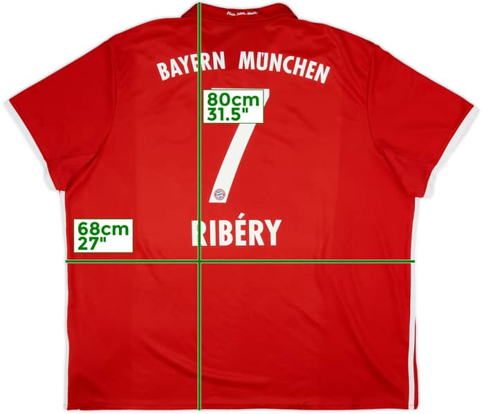 2016-17 Bayern Munich Home Shirt Ribery #7 - 8/10 - (3XL)