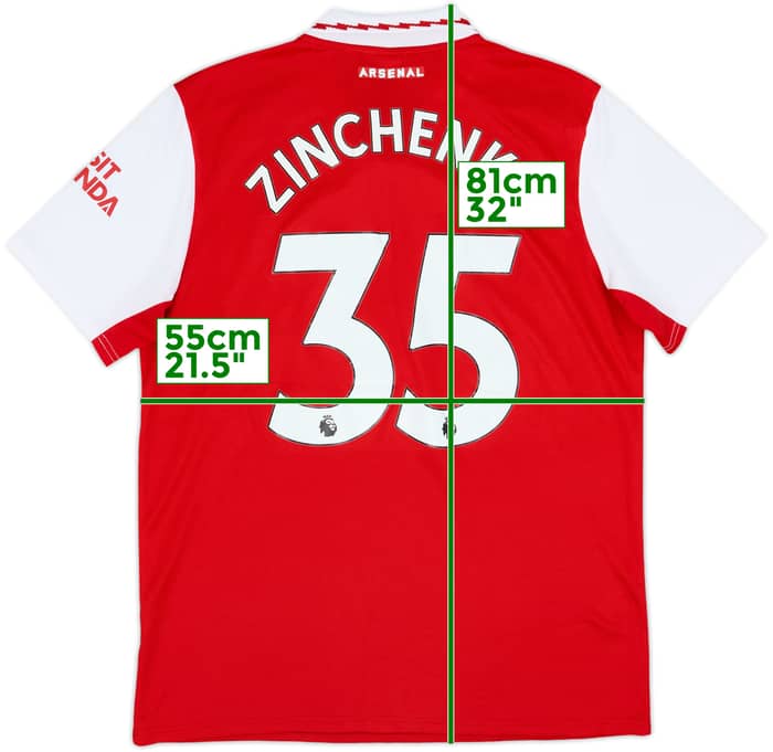 2022-23 Arsenal Home Shirt Zinchenko #35 - 7/10 - (L)