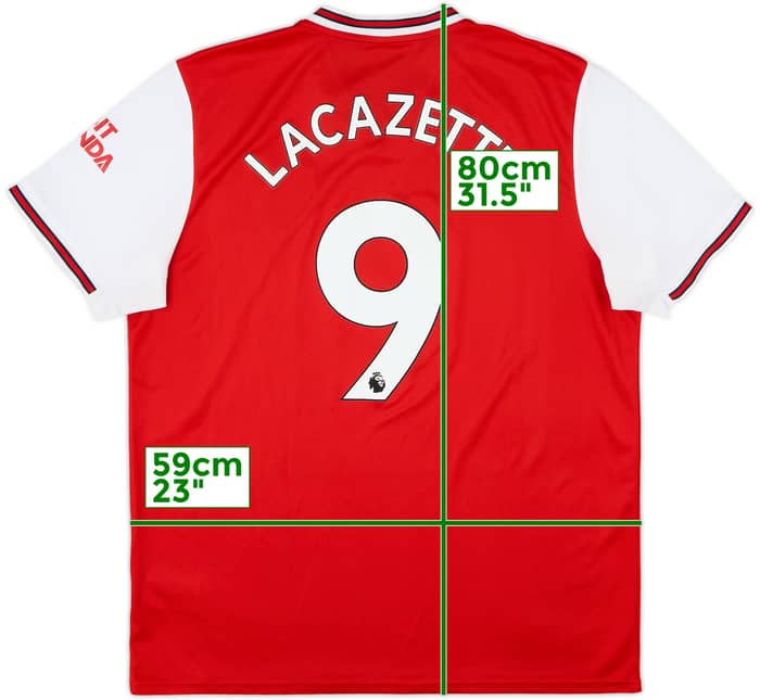 2019-20 Arsenal Home Shirt Lacazette #9 - 7/10 - (XL)