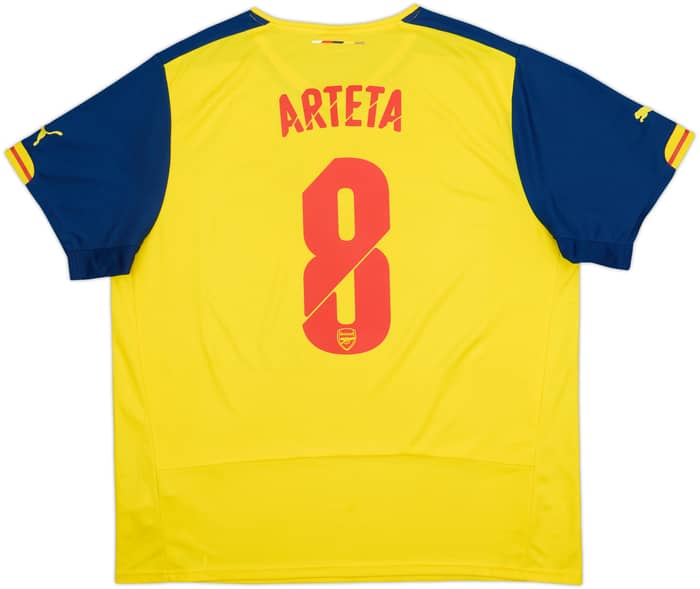 2014-15 Arsenal Away Shirt Arteta #8 - 8/10 - (XXL)