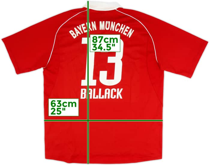 2005-06 Bayern Munich Home Shirt Ballack #13 - 9/10 - (XL)