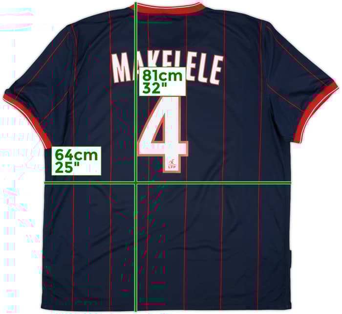 2009-10 Paris Saint-Germain Home Shirt Makelele #4 - 9/10 - (XXL)