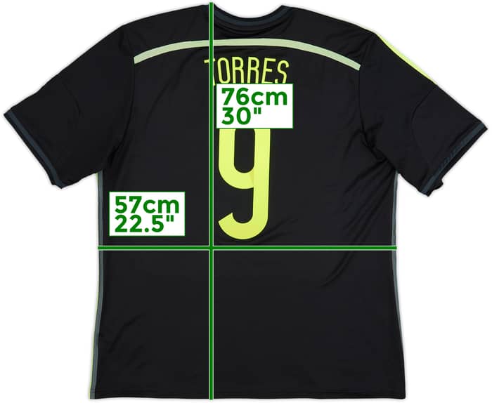 Camiseta de visitante de España 2013-15 Torres #9 - 9/10 - (XL)