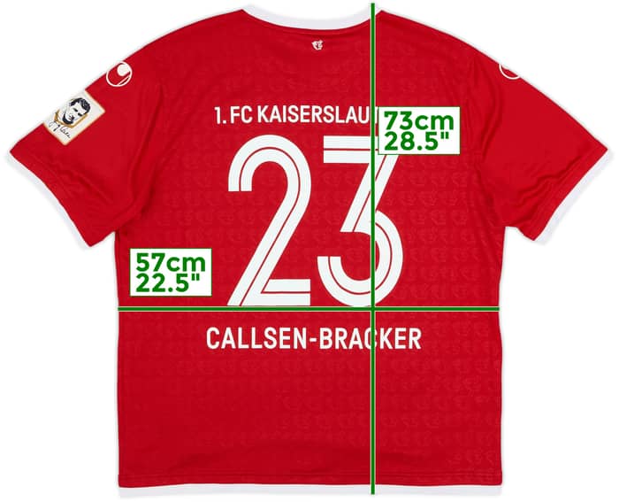 2017-18 Kaiserslautern Home Shirt Callsen-Bracker #23 - 8/10 - (XL)