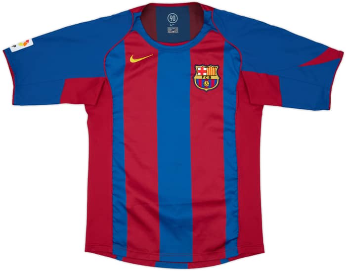 2004-05 Barcelona Home Shirt Ronaldinho #10 - 9/10 - (S)