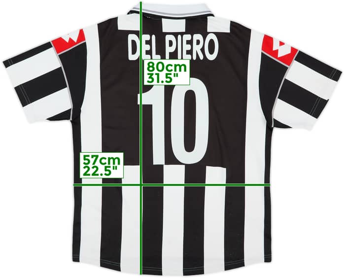 2000-01 Juventus Home Shirt Del Piero #10 - 7/10 - (XL)