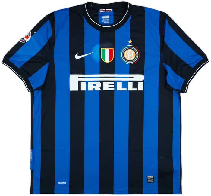 2009-10 Inter Milan Home Shirt J. Zanetti #4 - 4/10 - (XL)