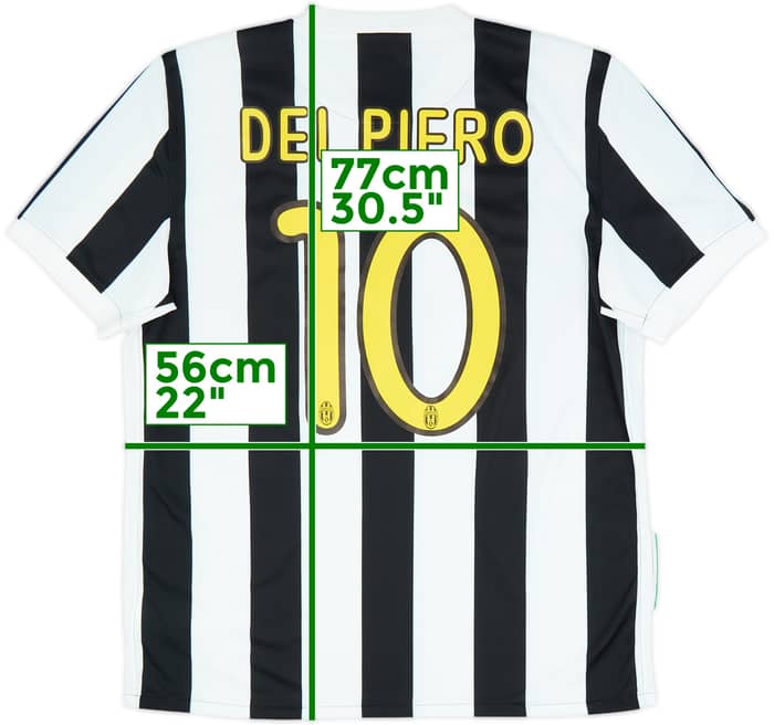 2009-10 Juventus Home Shirt Del Piero #10 - 8/10 - (L)