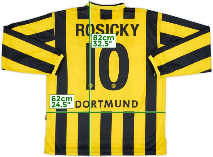 2000-02 Borussia Dortmund Home L/S Shirt Rosicky #10 - 8/10 - (XL)