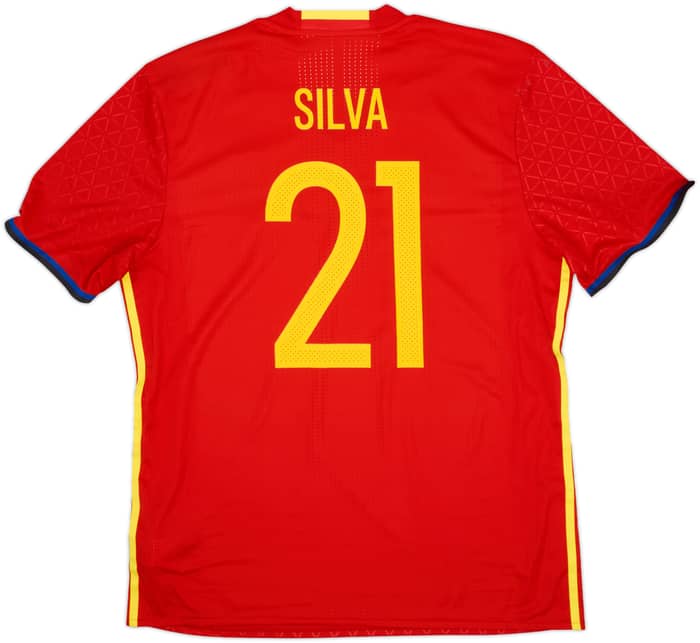 2016-17 Spain Authentic Home Shirt Silva #21 (XL)