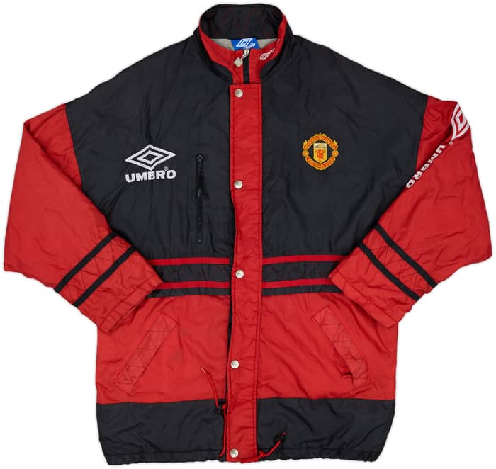 1996-97 Manchester United Umbro Padded Bench Coat - 8/10 - (L)