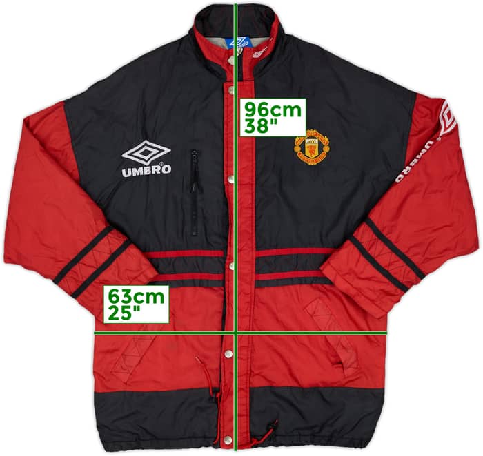 1996-97 Manchester United Umbro Padded Bench Coat - 8/10 - (L)