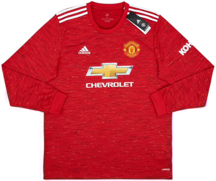 2020-21 Manchester United Home L/S Shirt B.Fernandes #18 (XL)