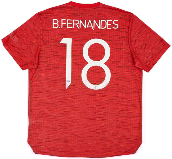 2020-21 Manchester United Authentic Home Shirt B. Fernandes #18 - 9/10 - (XL)
