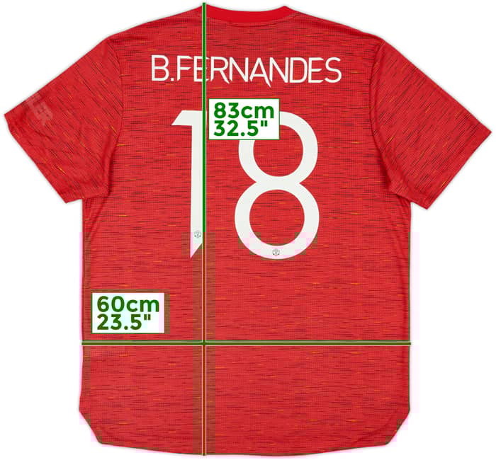 2020-21 Manchester United Authentic Home Shirt B. Fernandes #18 - 9/10 - (XL)