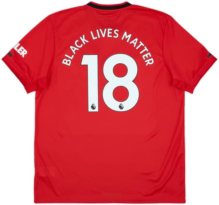 2019-20 Manchester United Home Shirt Black Lives Matter #18 (XL)