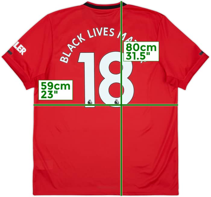 2019-20 Manchester United Home Shirt Black Lives Matter #18 (XL)