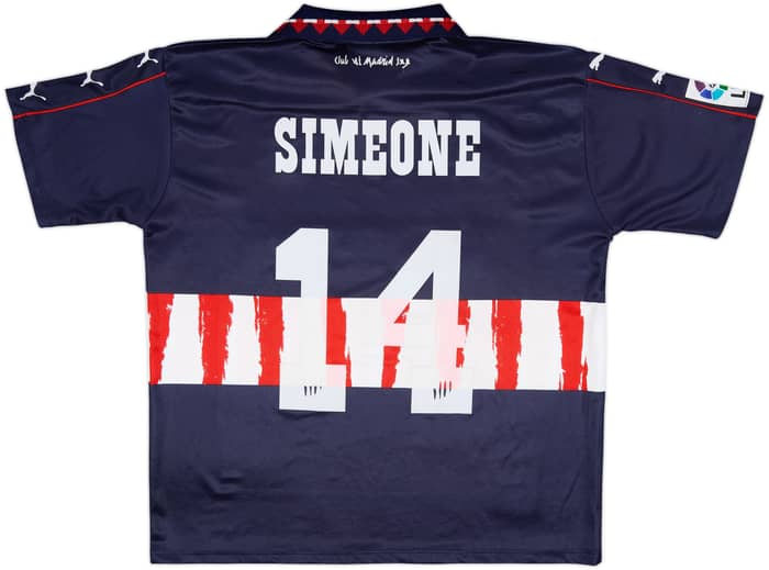 1997-98 Atletico Madrid Away Shirt Simeone #14 - 9/10 - (XL)