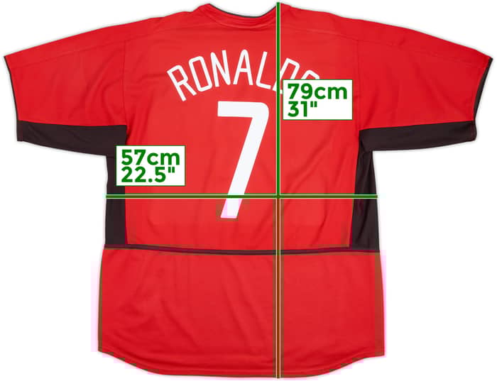 2002-04 Manchester United Home Shirt Ronaldo #7 - 6/10 - (XXL)