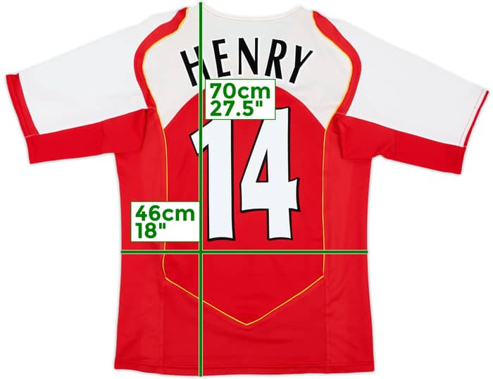 2004-05 Arsenal Home Shirt Henry #14 - 6/10 - (S)