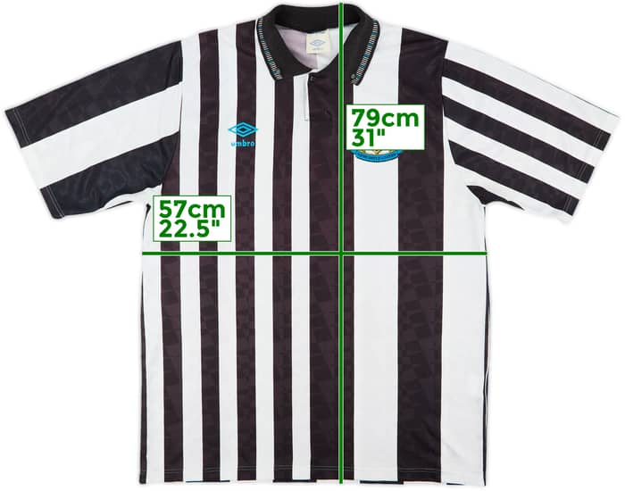 1990-91 Newcastle United Home Shirt - 8/10 - (L)