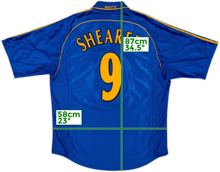 1998-99 Newcastle Away Shirt Shearer #9 - 8/10 - (XL)