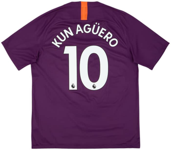 2018-19 Manchester City Third Shirt Kun Aguero #10 - 9/10 - (L)