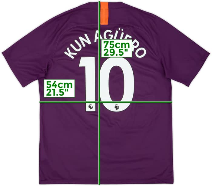 2018-19 Manchester City Third Shirt Kun Aguero #10 - 9/10 - (L)