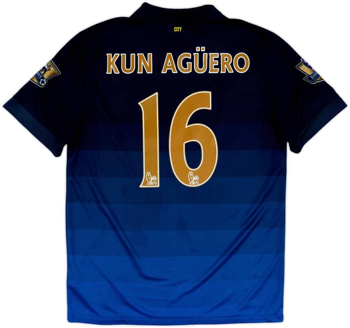 2014-15 Manchester City Away Shirt Kun Aguero #16 - 6/10 - (L)