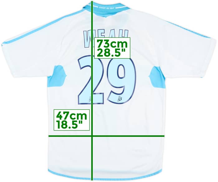 2000-01 Olympique Marseille Home Shirt Weah #29 - 7/10 - (S)