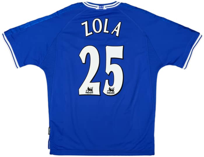 1999-01 Chelsea Home Shirt Zola #25 - 6/10 - (L)