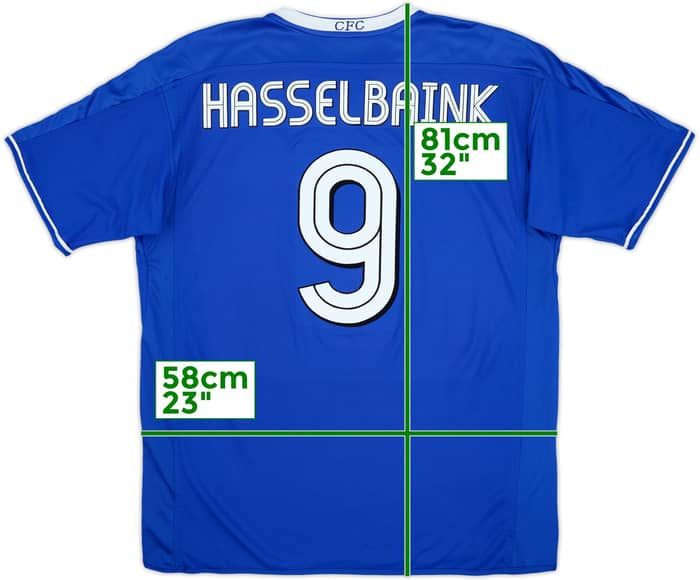 2003-05 Chelsea Home Shirt Hasselbaink #9 - 9/10 - (XL)