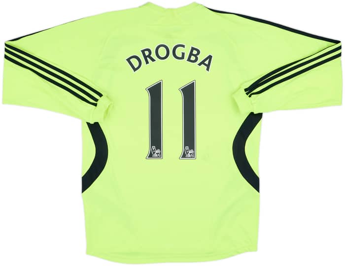 2007-08 Chelsea Away L/S Shirt Drogba #11 - 7/10 - (XL.Boys)