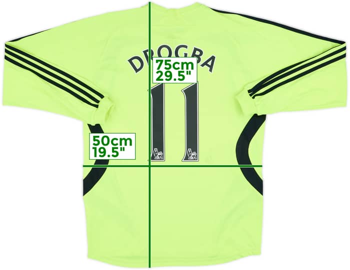 2007-08 Chelsea Away L/S Shirt Drogba #11 - 7/10 - (XL.Boys)