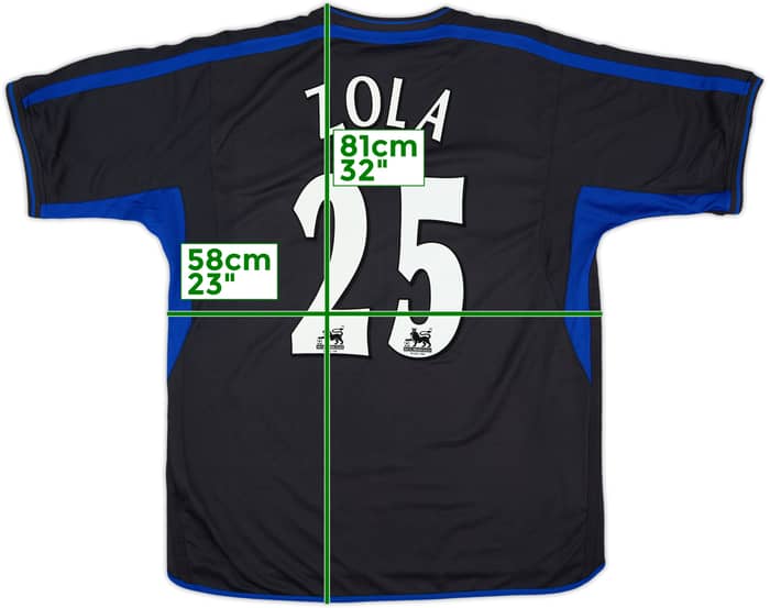 2002-04 Chelsea Away Shirt Zola #25 - 8/10 - (XL)