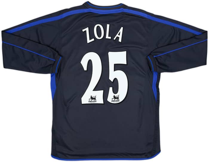 2002-04 Chelsea Away L/S Shirt Zola #25 - 9/10 - (M)