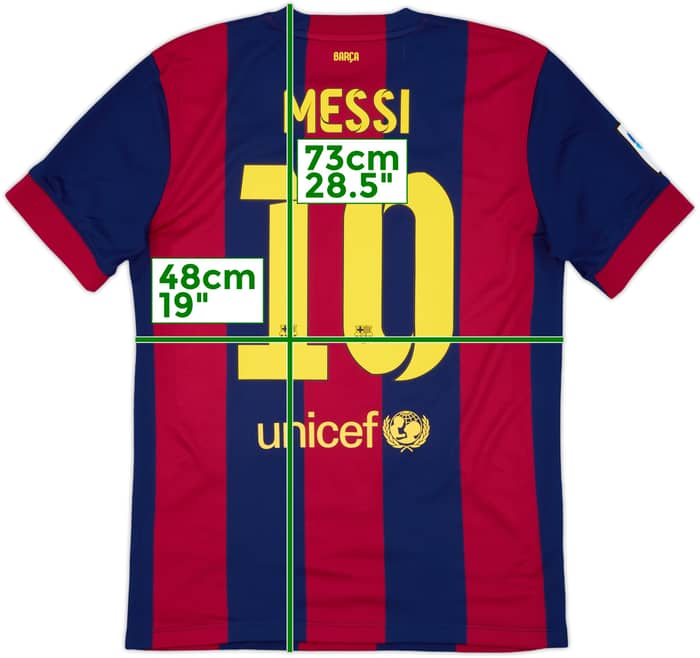 2014-15 Barcelona Home Shirt Messi #10 - 8/10 - (M)