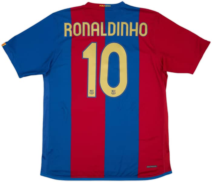 2006-07 Barcelona Home Shirt Ronaldinho #10 - 8/10 - (L)