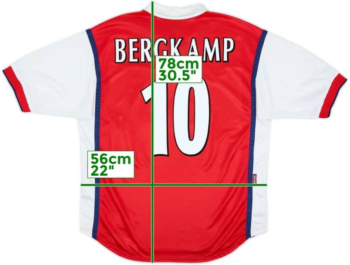 1998-99 Arsenal Home Shirt Bergkamp #10 - 8/10 - (L)
